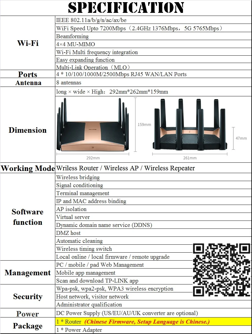 Imagem -05 - Roteador de Malha de Frequência Dupla sem Fio Usb 3.0 Cpu Wan Portas Lan Be7200 7200mbps Wi-fi 802.11be 4x2.5g Rj45 15 Ghz