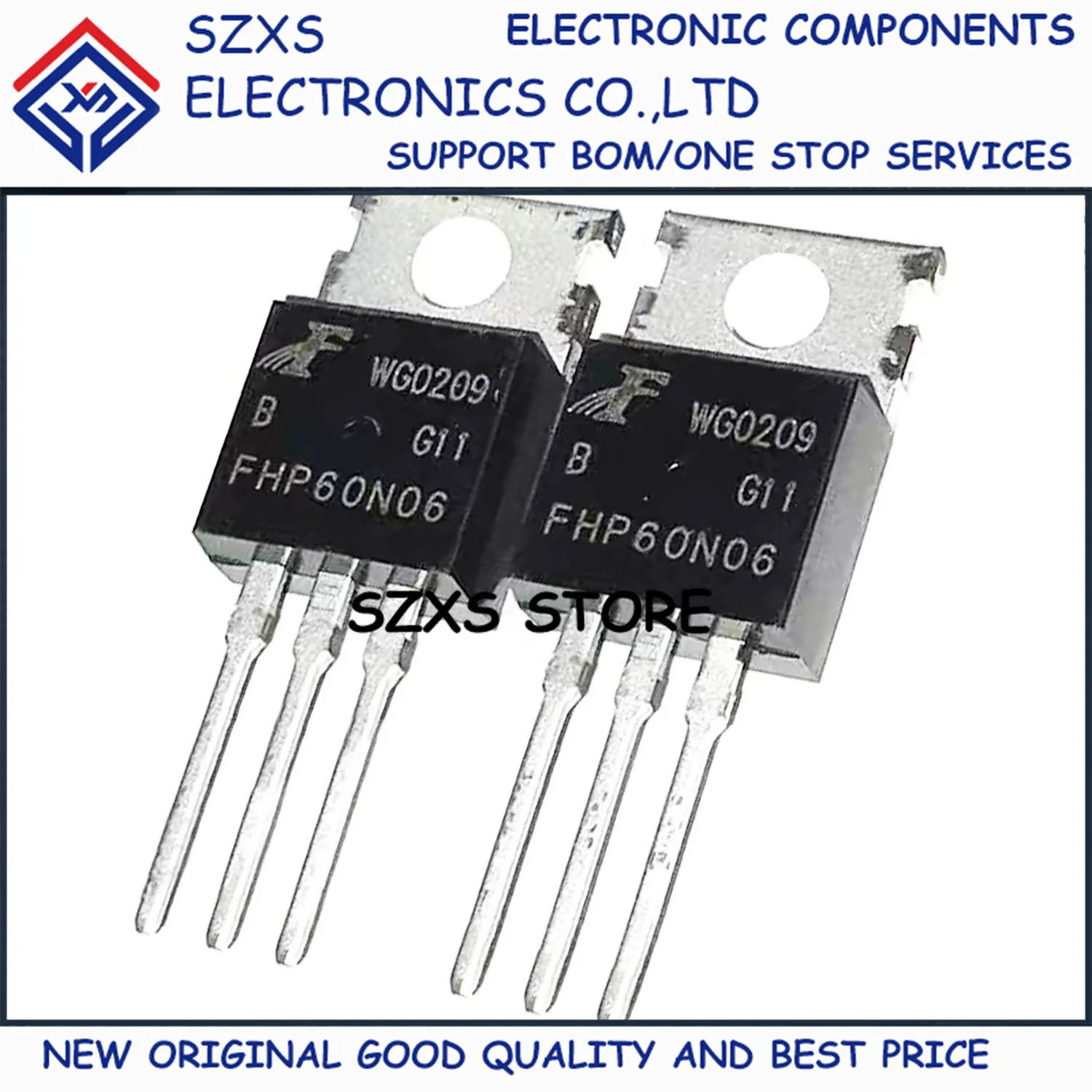 

New Original 20Pcs FHP60N06 FHP60N06B TO-220 60A 60V Field Effect Transistor In Stock Electronic Components Good Quality