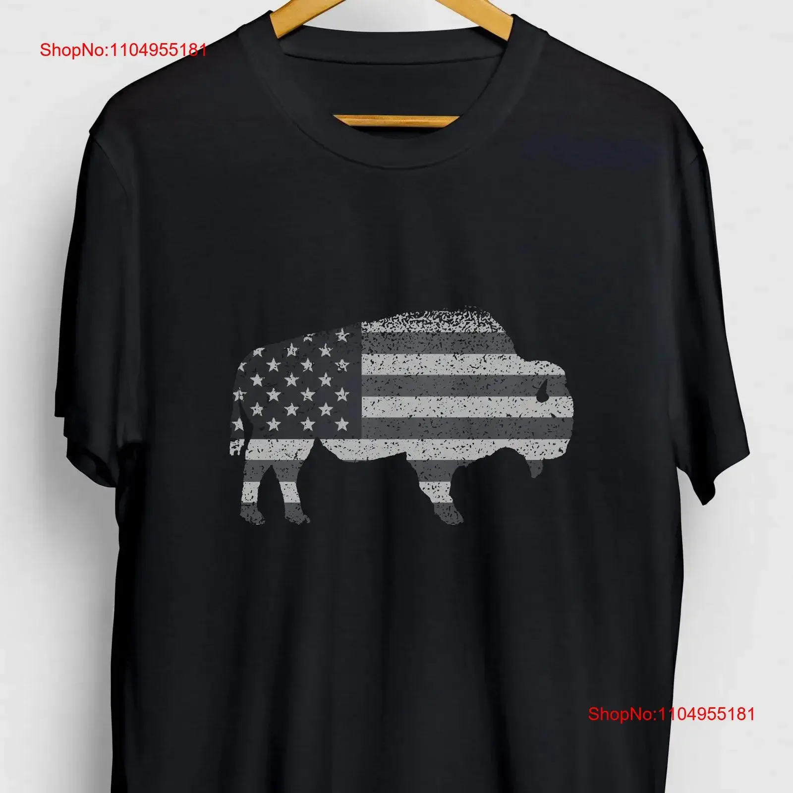 

Футболка с изображением буйвола Bison Wyoming, западный флаг, молодежный винтажный стираный повседневный удобный топ для повседневной носки, эластичный стильный топ