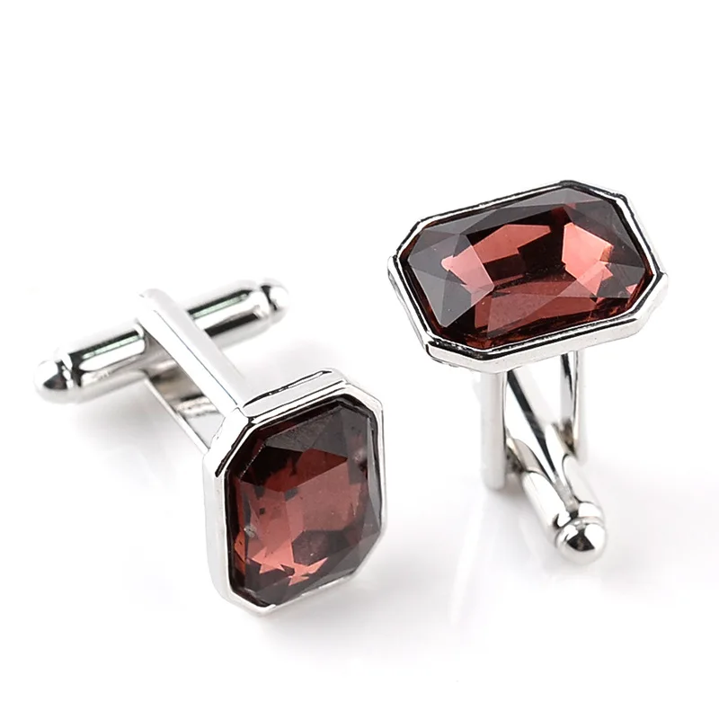 Mens Cufflinks For Shirts Fashion Cuff Colorful Suits Luxury Blue Red Buckle Pink Silvery Cufflinks For Mens Wedding Gift