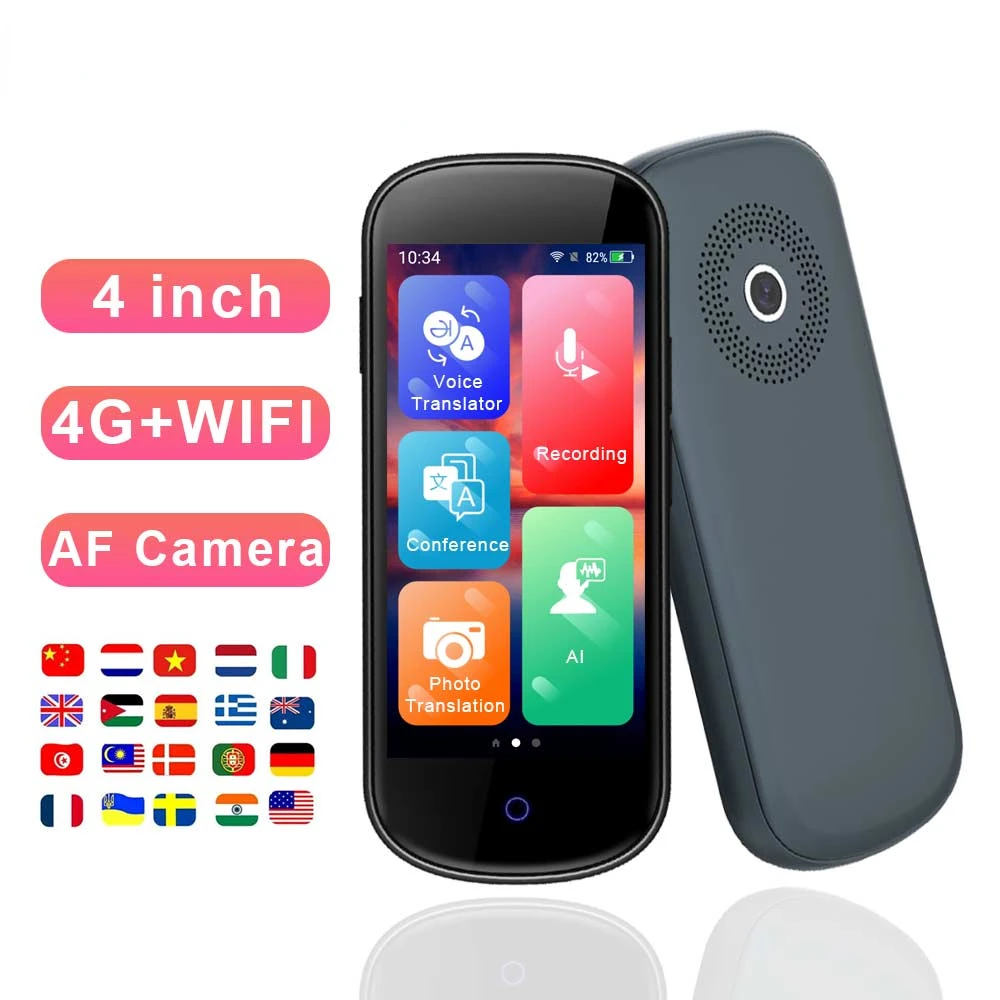 FOR LTE Translator Offline Translation 4.0 inch IPS Touch Screen 500W Autofocus Camera VAoice Smart Translators