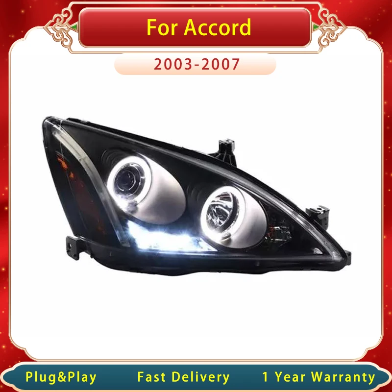 

Car HeadLights For Honda Seven Series Accord 2003-2007 Head Lamp Upgrade DRL Projector LED ens Signal Lamp Head light Assembly