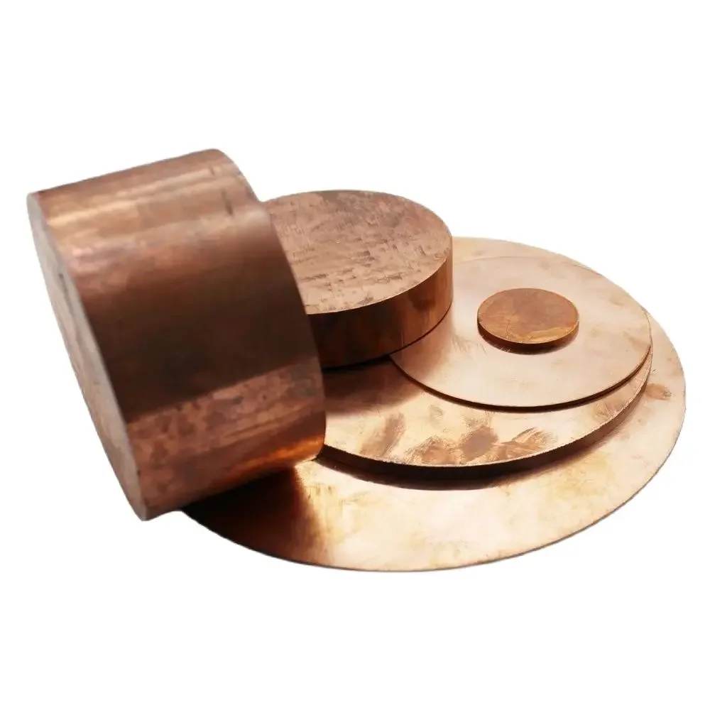 T2 Pure Copper Disc Round Plate Circular Sheet 10mm 20mm 30mm 40mm 50mm 60mm 80mm 90mm 100mm 150mm 200mm