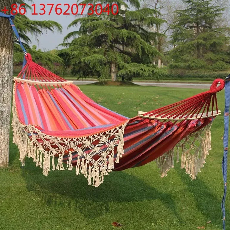 

Double Hammock Large Brazilian Macrame Bohemia Tassel Hammock Swing Net Chair Out/Indoor Hanging Hammock Swings Maximum 200kg