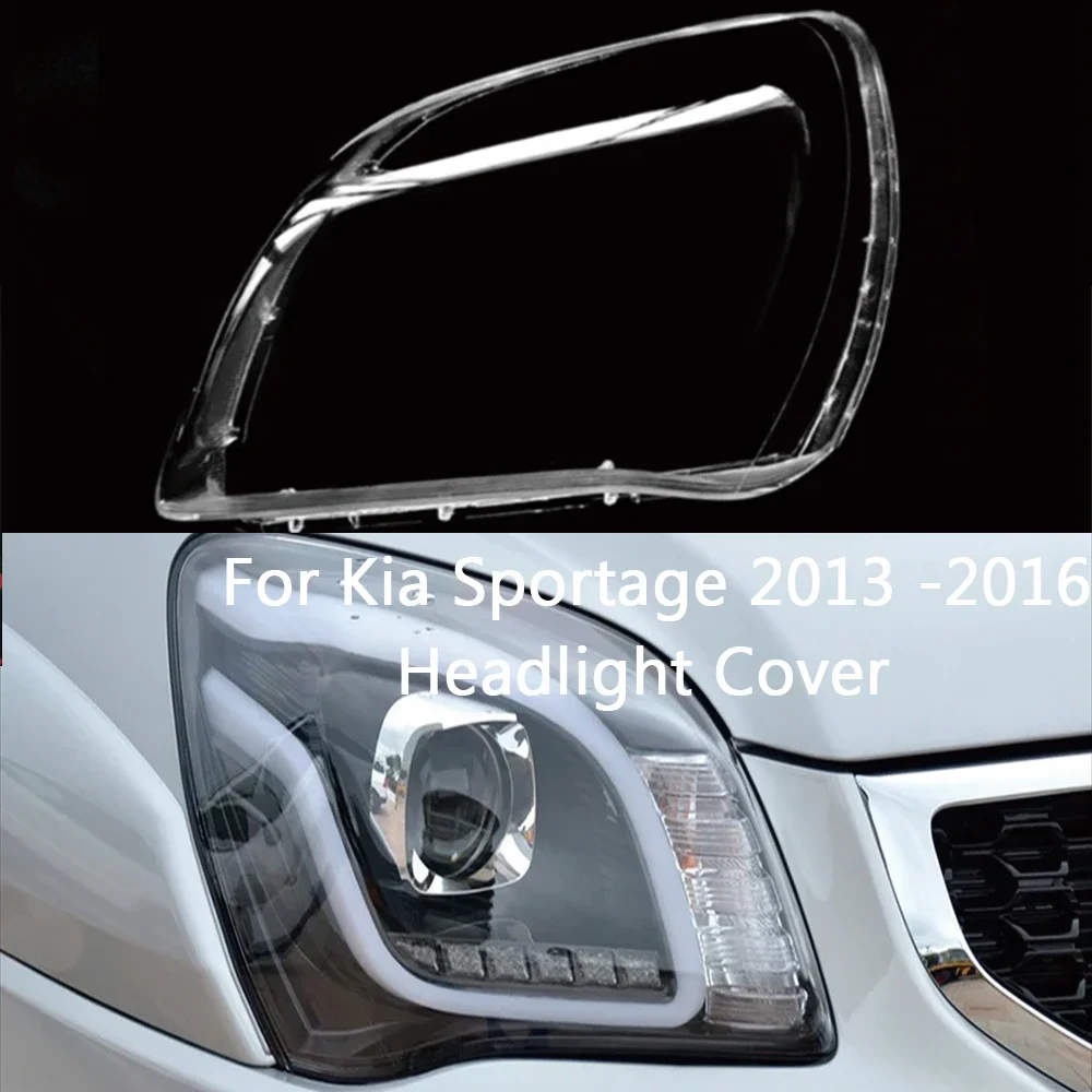 

HTTCY For Kia Sportage 2013 2014 2015 2016 Headlamp Cover Transparent Headlight Shell Plexiglass Replace Original Lampshade