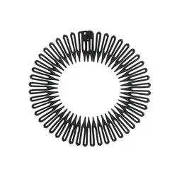 Plastic volledige cirkel stretch flexibele kam tanden hoofdband haar hoepel band clip haarband voor gezicht wassen vaste haaraccessoires