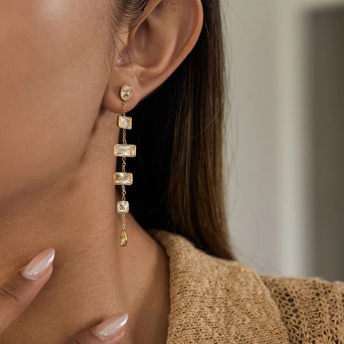 Thumbnail 2 - #19 Best Dangle Chain Earrings to Buy In 2026