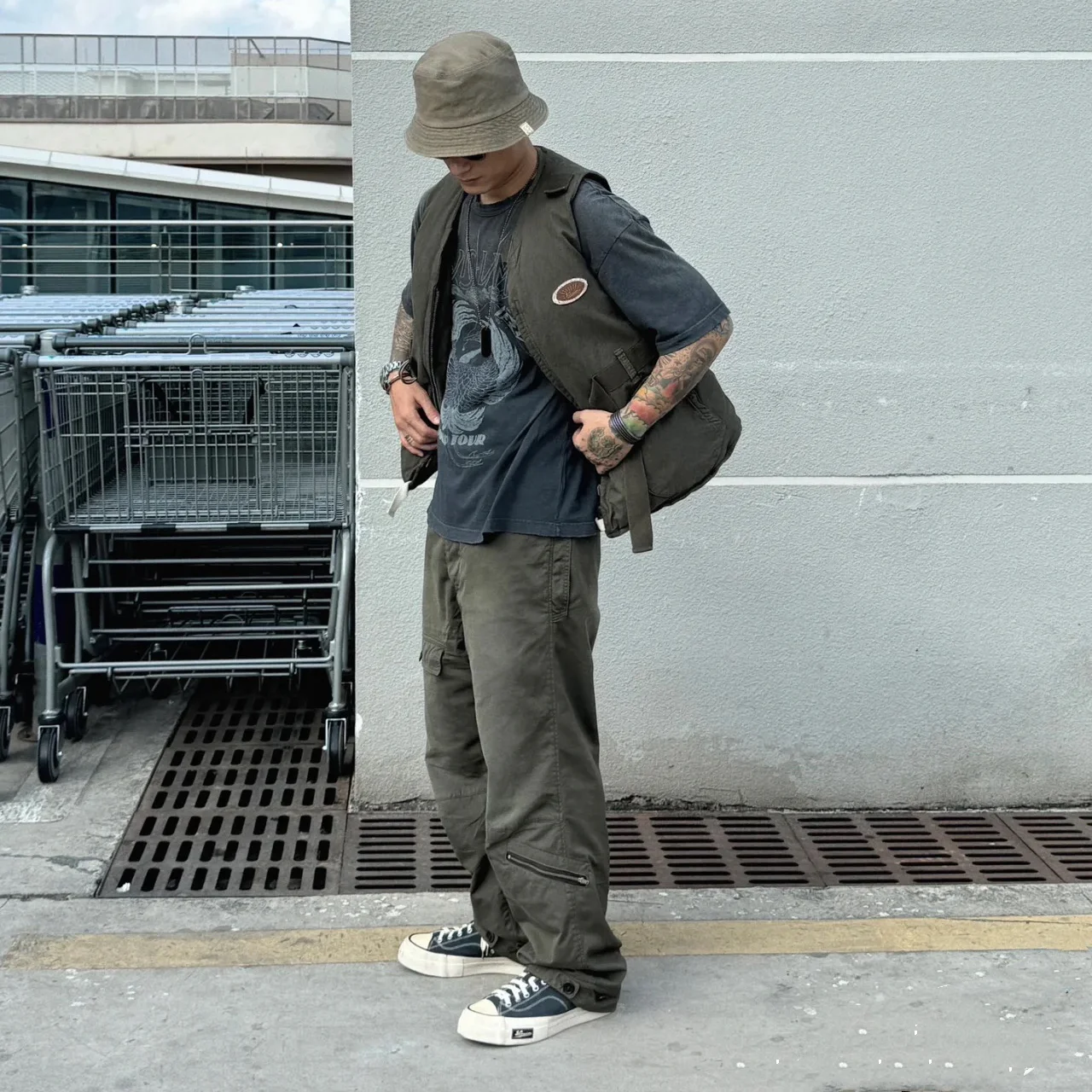 visvim 24SS NORTHROP PANTS Mud-dyed overalls