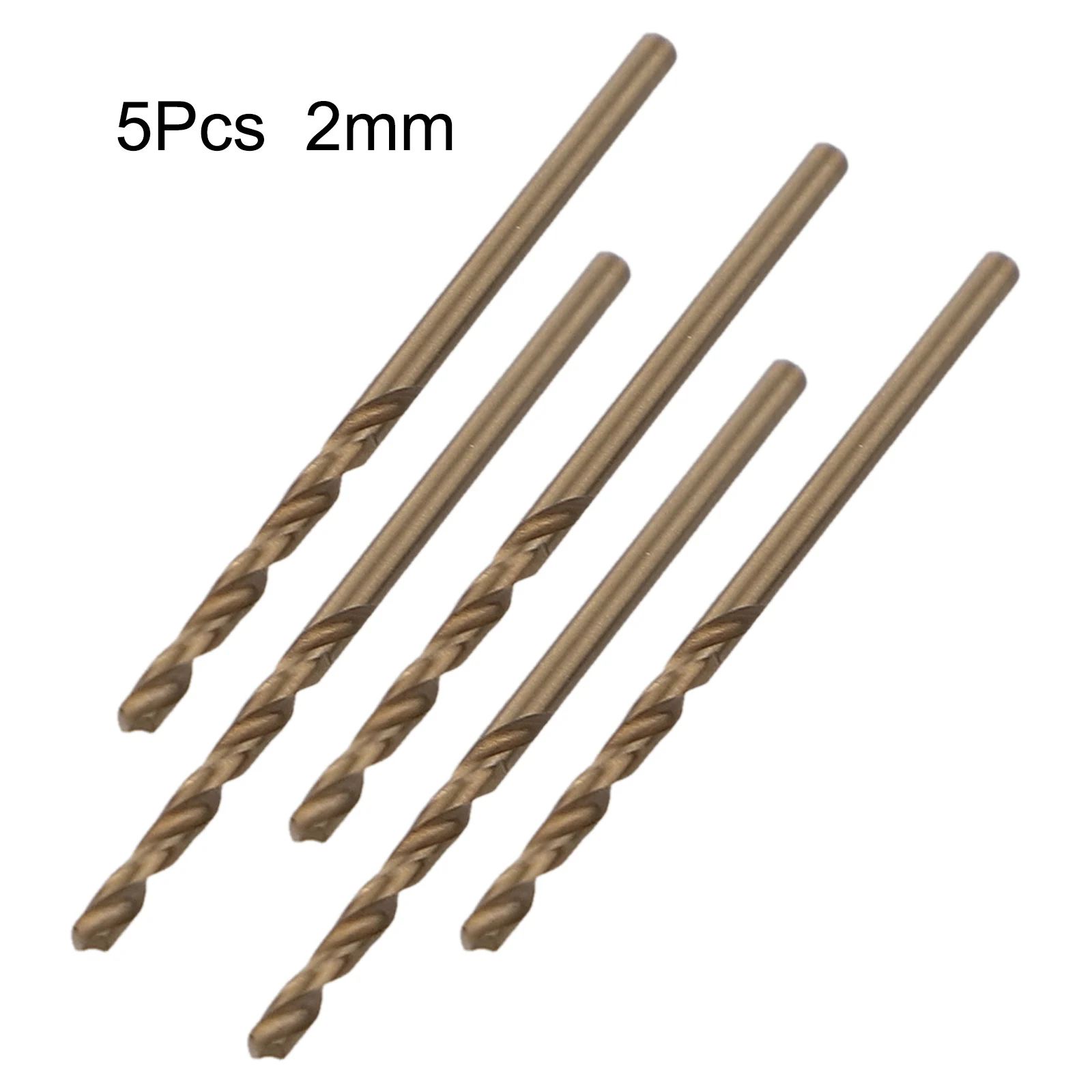 5PCS For M35 Cobalt Metric Drill Bits Set for Hardened Stainless Steel/Metal Featuring Split Point Design for Precision
