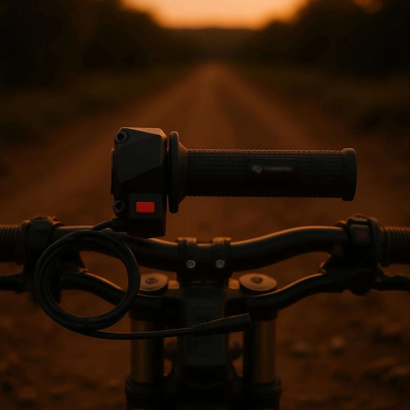 Twist Throttle Handlebar Grip with Textured Rubber and Multi-pin Connector for 79BIKE Off-road Electric Bikes