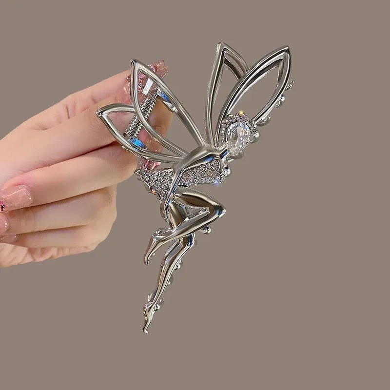 Fashion Large Elf Hair Claw For Women Girls Clamps Hair Crab Metal Ponytail Hair Clip Claw Accessories Headwear Tiara Hairpin