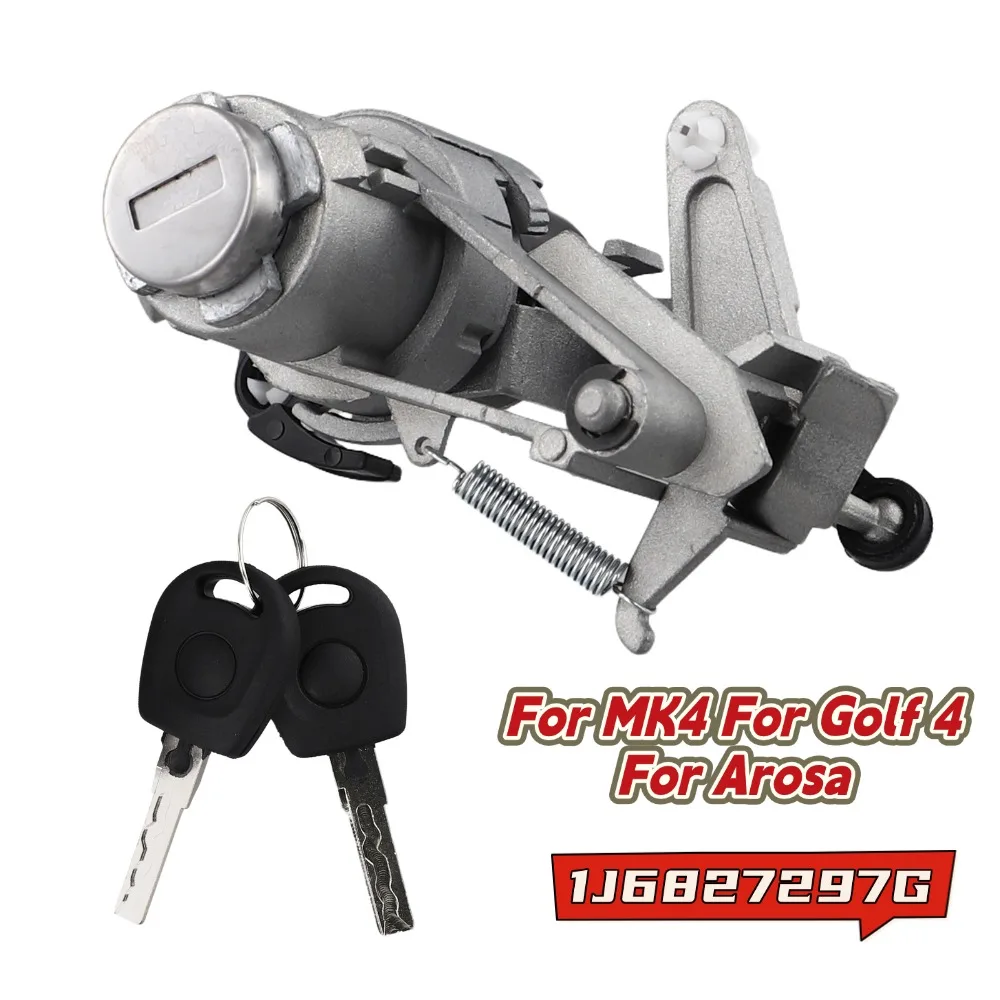 

1J6827297G Tailgate Lock Cylinder Lock Cylinder Boot Lock 2 Key For MK4 For Golf Lock Cylinder Boot Lock Car Exterior Parts