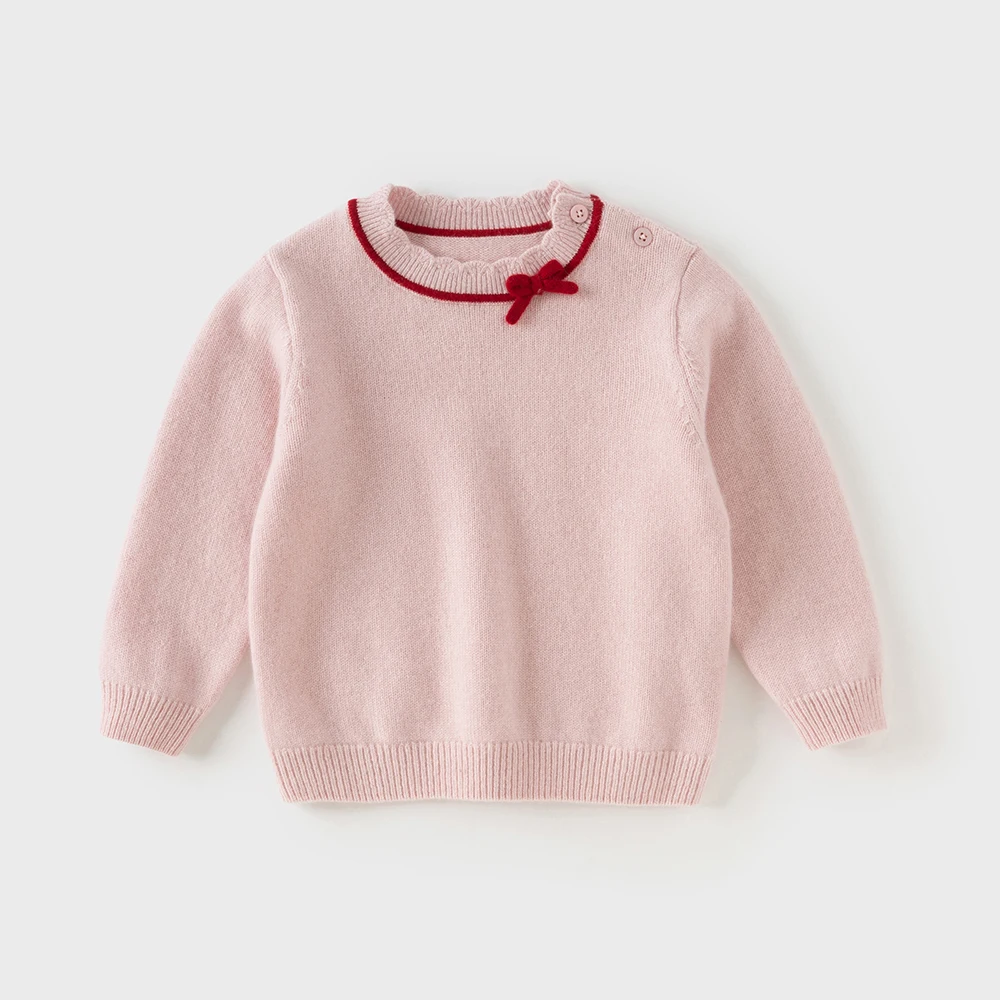 Dave Bella Children Knitted Sweater Autumn Winter Girls Warm Cashmere Pullover Fashion Top Soft Outerwear Kids Clothes DB4254874