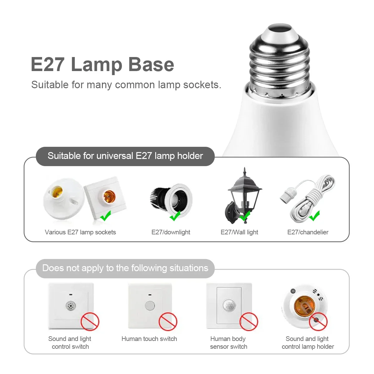 Energy Saving E27 LED Radar Sensitive Light Bulb 2-10Pcs 220V Auto On Off Radar Smart Detect Light Sensor Lamp For Doorway Stair