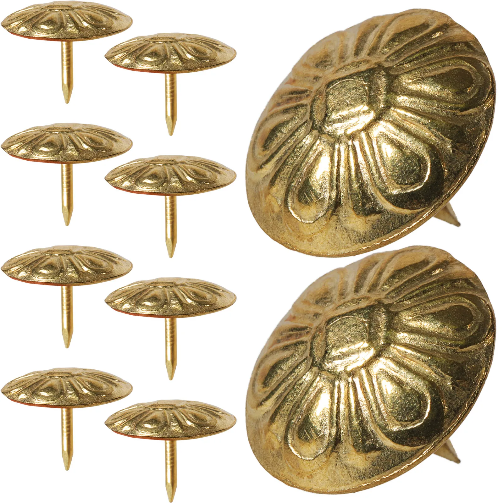 50Pcs Upholstery Tacks Decorative Furniture Nails Metal Sofa Tacks for Upholstery Chairs Benches Sofas Home Decorative Nails