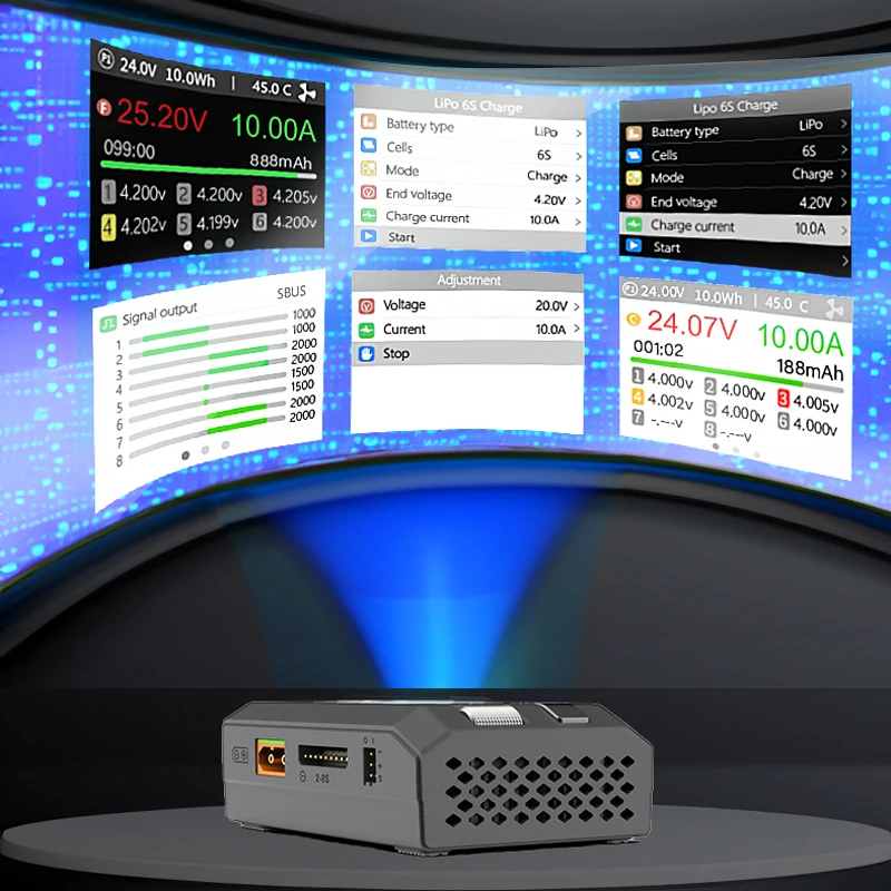 ToolkitRC M8P DC 600W 20A 1-8S 6S 7S Lipo LIHV Charger with an increase in accuracy power of Multifunctional signal testing