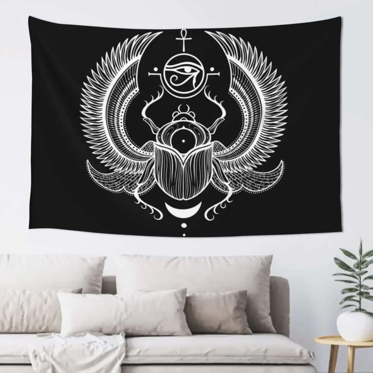 Egyptian Scarab Beetle Art Tapestry Wall Decorations Room Decoration Aesthetic Decorations For Room Outdoor Decor Tapestry