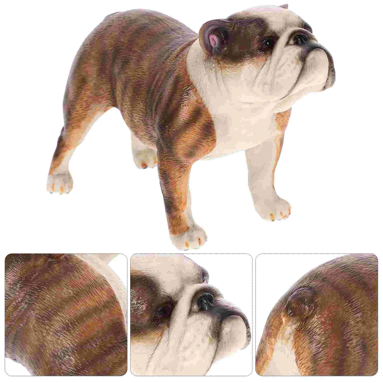 

Bulldog Sculpture Statue Simulation Figurine Realistic Ornament Desk Decoration Gift