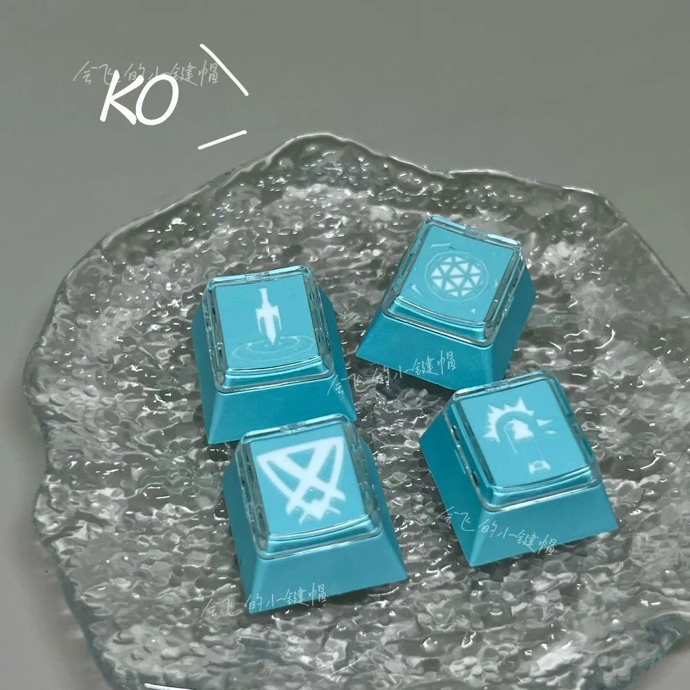 VALORANT KO/Night Dew Skill KeyCap para teclado mecánico azul transparente XDA perfil Fearless contrato personalidad PC Keycap