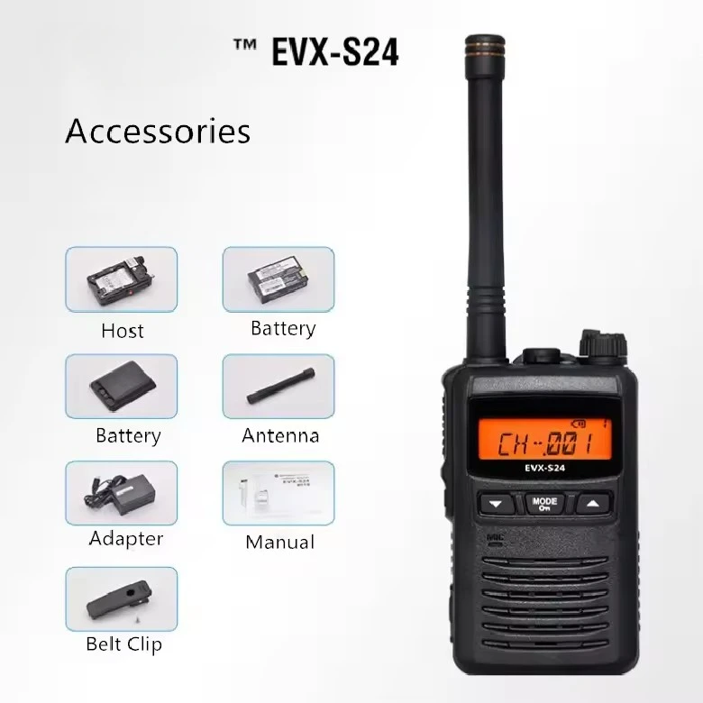 Walkie talkie EVX-S24 Original, alta calidad, Uhf/vhf, profesional, portátil, bidireccional, impermeable, venta al por mayor