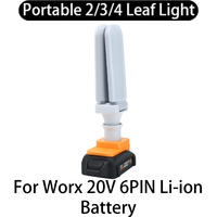 Portable LED 2/3/4 Leaf Panel Light for Worx 20V 6PIN Li-ion Battery Cordless LED 2/3/4 Leaf Panel Construction Site Home Light