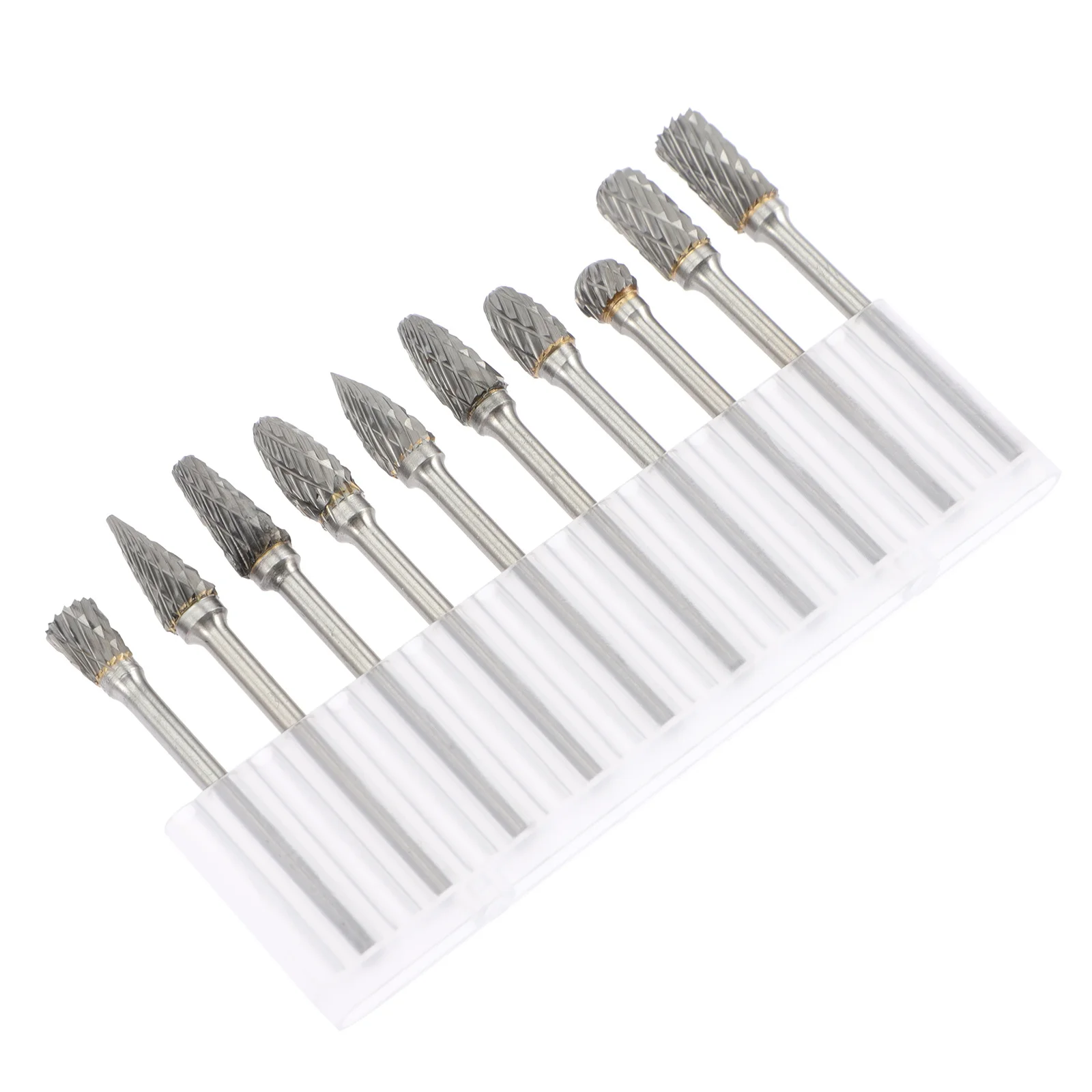 10 Stuks Wolfraam Staal Roterende Bestanden Set Multifunctionele Sterven Bits Carving Graveren Polijsten Roterende Boor Bestand Houtbewerking Gereedschap