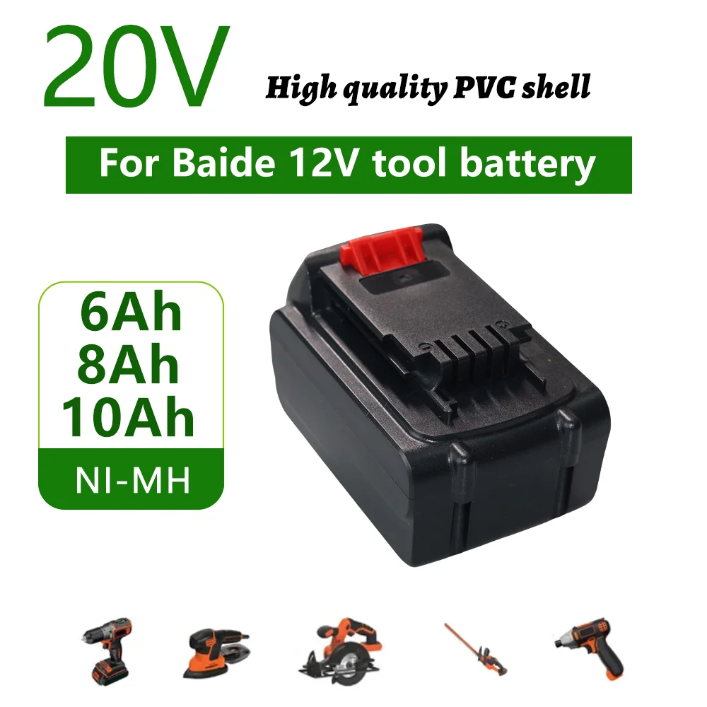 

20V 8000mAh For BLACK&DECKER Li-ion Rechargeable Battery LB20 LBX20 LBXR20 Power Tool Replacement