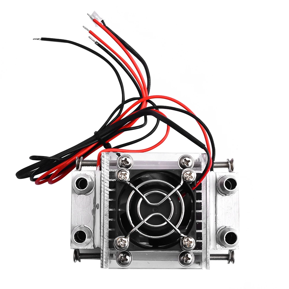 

DC12V 12A 140W Cooler Water-cooled Aluminum Radiator + Fan TEC1-12706 Semiconductor Air Conditioner Cooling System DIY Kit