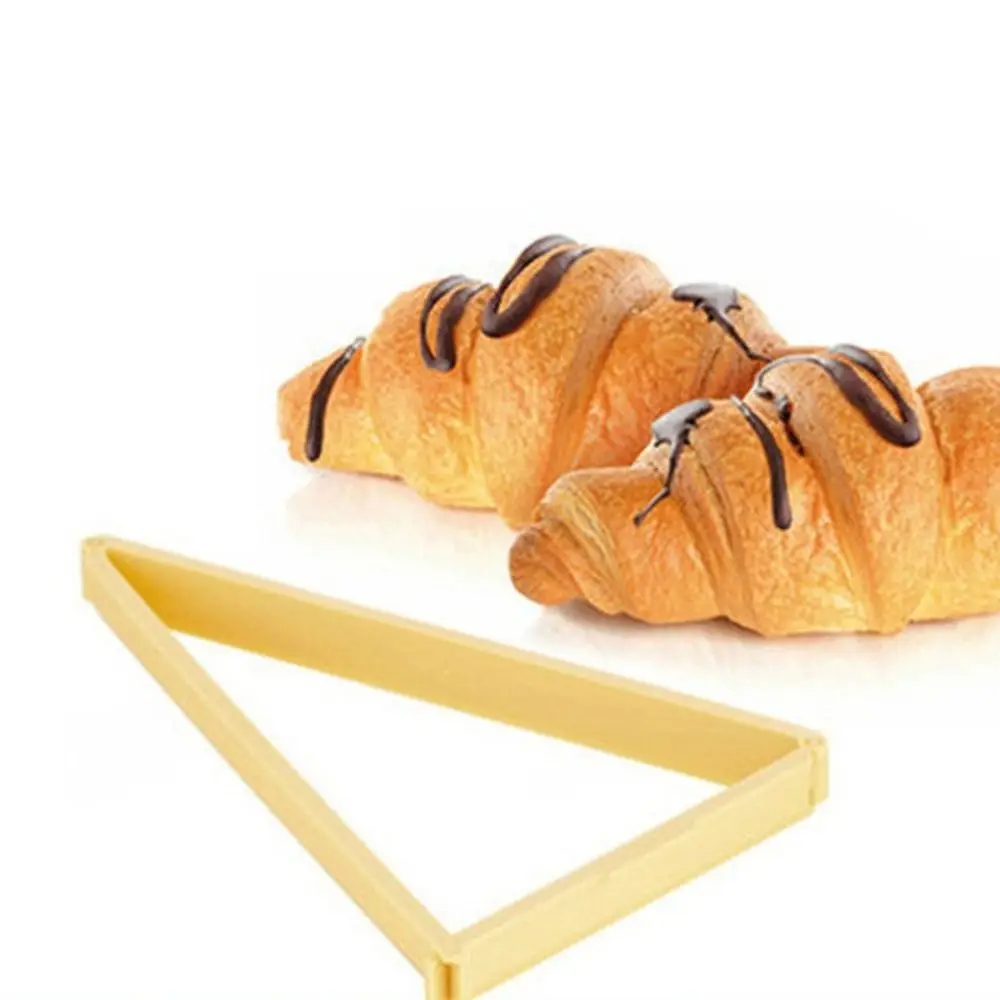 Kitchen Pastry Baking Tools Triangle Shaped Foldable Croissant Mold Bread Line Mould Bakeware Dough Cutter