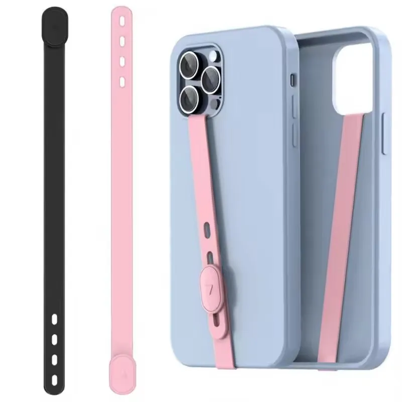 Elastic Silicone Phone Straps Wristband Hand Band Grip Finger Ring Anti-Lost Holder Strap Ropes