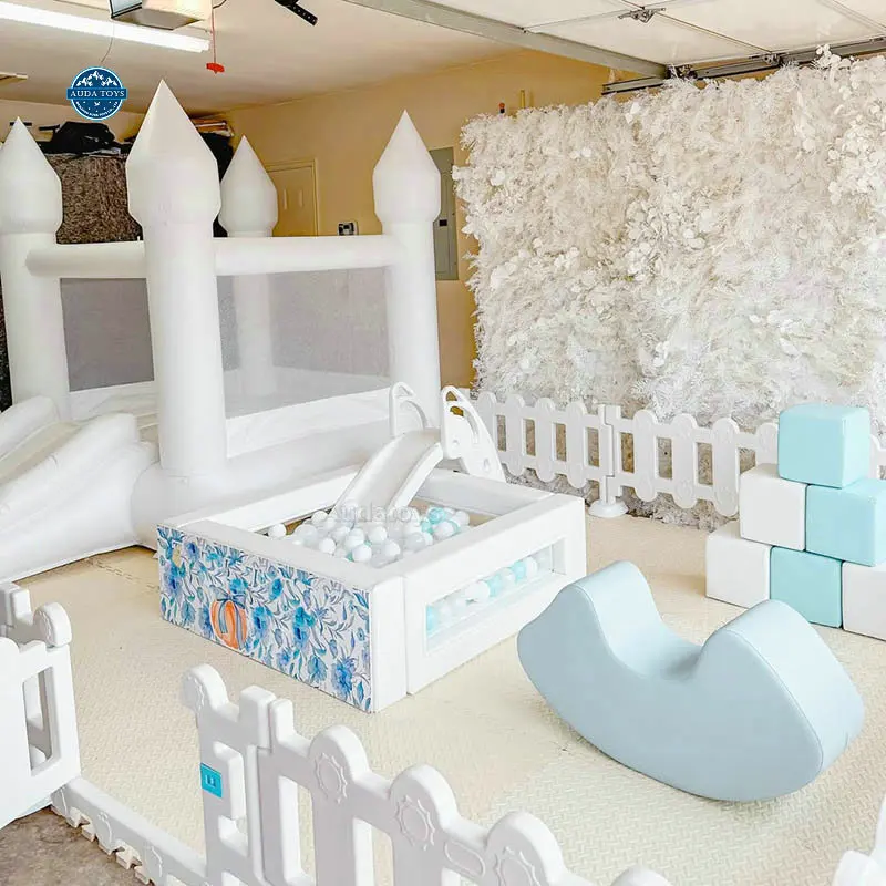 

Mini Mobile Pastel Blue Soft Play Set Baby Soft Play Climbing Equipment For School Baby Parties & Shopping Mall Hire