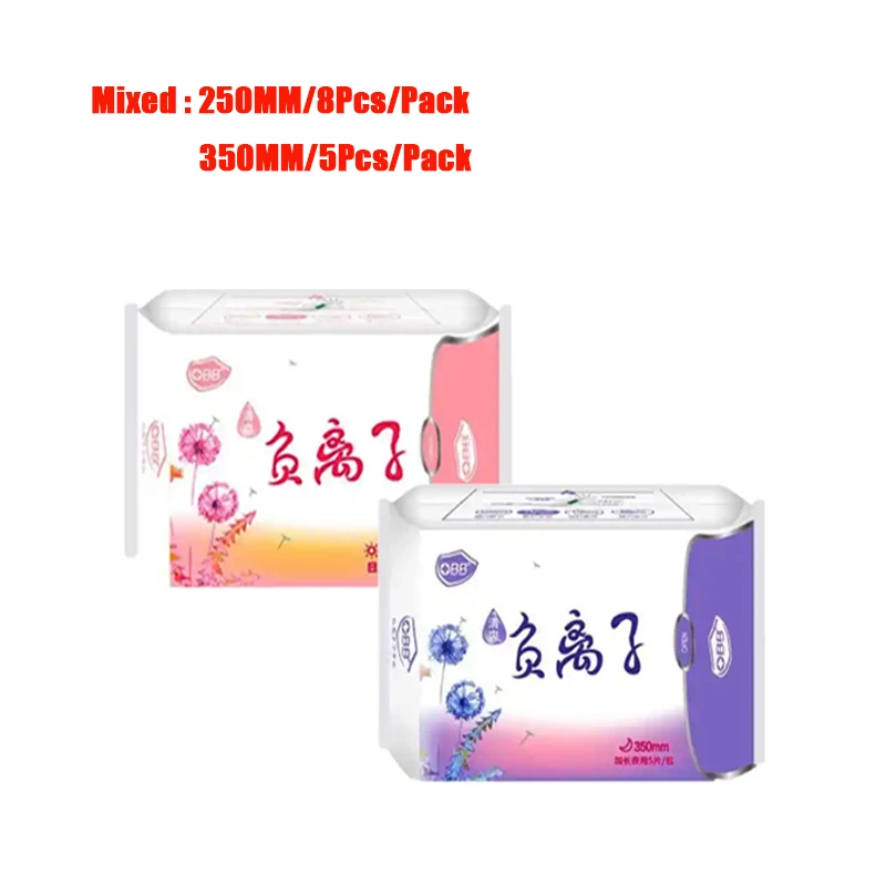 

2Packs Ladies Anionic Sanitary Napkins Pure cotton dry Breathable No odor Menstrual Anionic Sanitary Napkins Women products