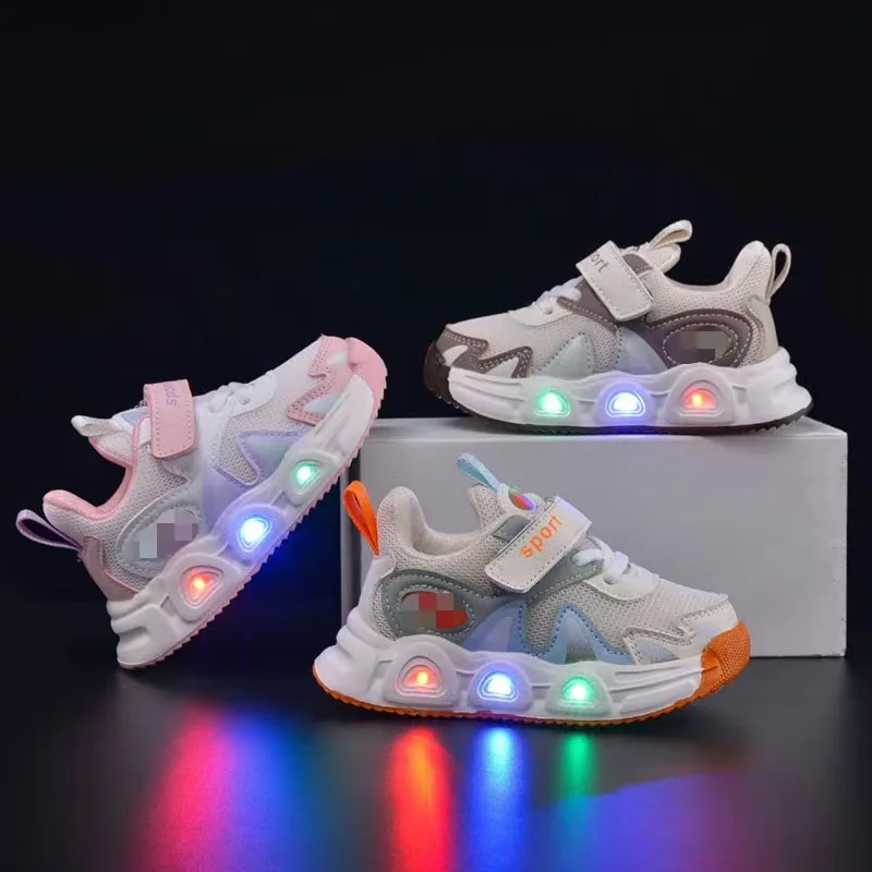 2024 New LED Child Trainers 1-6Years Old Boys Girls Tennis Shoe Sport Shoe for Toddlers Glowing Kid Sneakers Kids Shoes