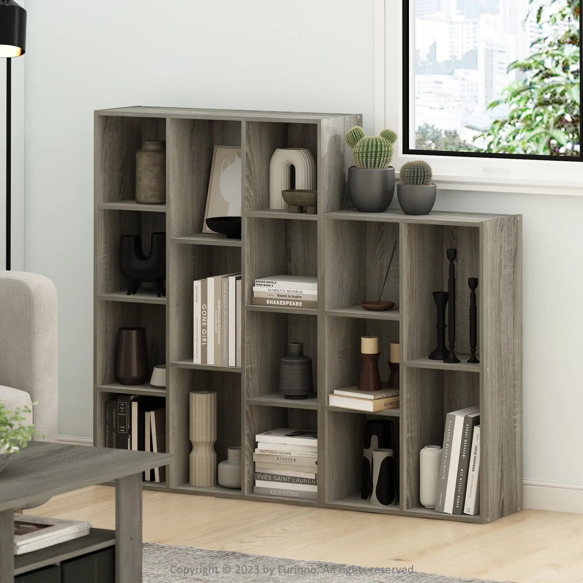 

Двусторонняя открытая полка Luder 5-Cube, дуб французский