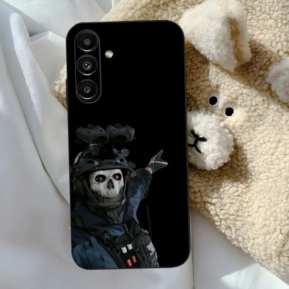 حافظة هاتف Call Of D-Duty Ghost لهاتف Samsung S24,23,22,30,21,10,9,Ultra,Plus,Lite,FE,5G حافظة ناعمة سوداء