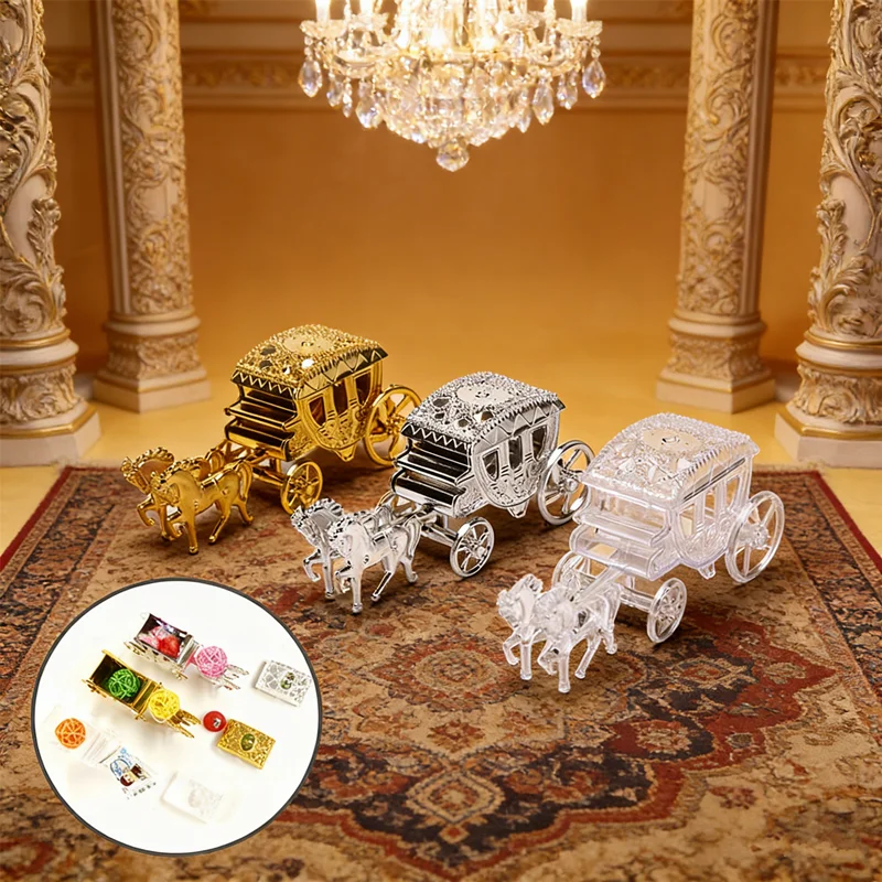 Carriage Decorative Box Royal European Style Home Dector Perfect for Display as a Standalone Piece or for Storing Small Treasure