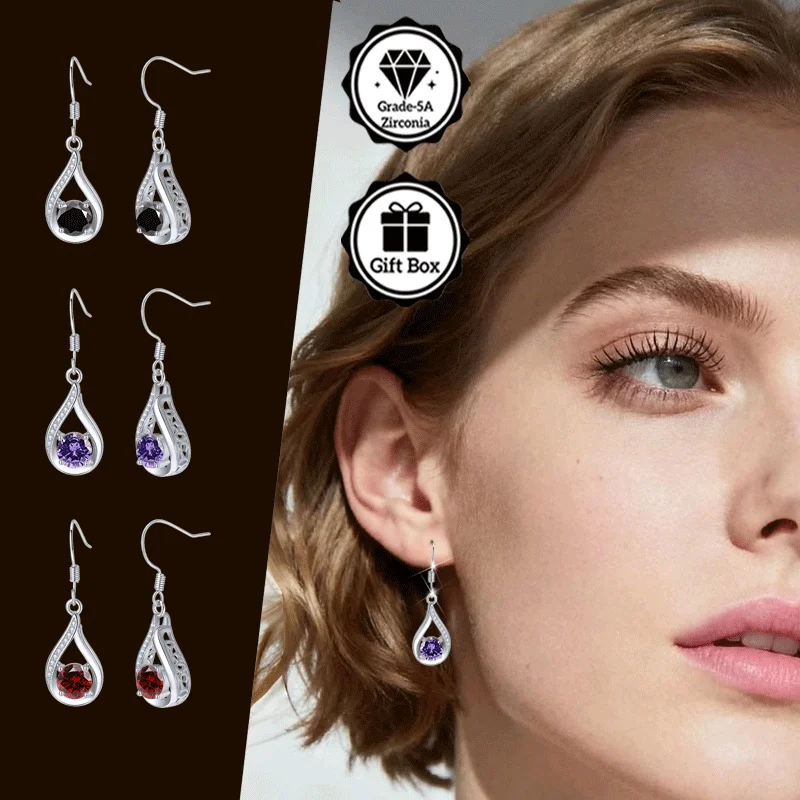 

LAMVOICE designer item high quality, 2 carat zirconia earrings, S925 sterling silver, valentine’s Day, gift for daughter