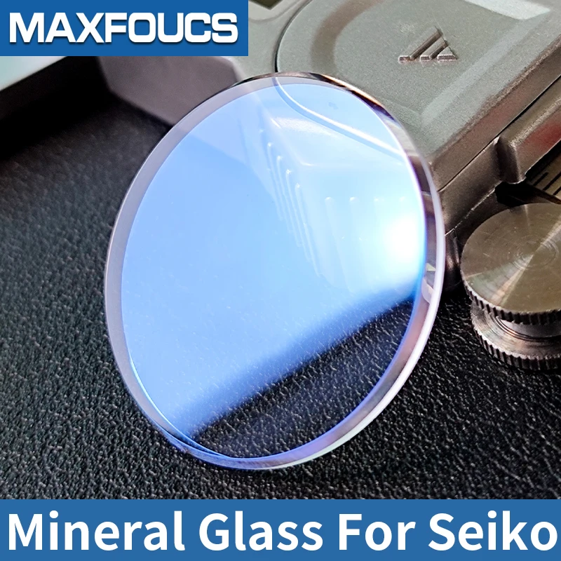 Mineral Glass Flat With Big Chamfer 31x1.8 mm For Seiko No.5 SNX SNKH SCWA Blue AR-Coating Watch Crystal Parts