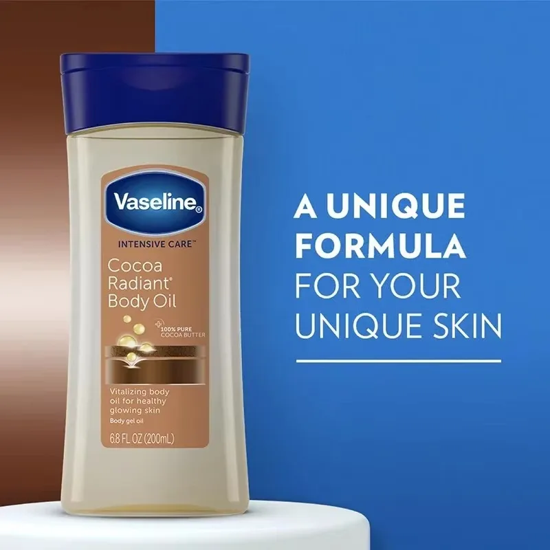 200ml Vaseline Cocoa Body Luminous Oil Long-lasting Moisturizing Skin Care Oil Body Brightening Anti-drying Essence Care Product