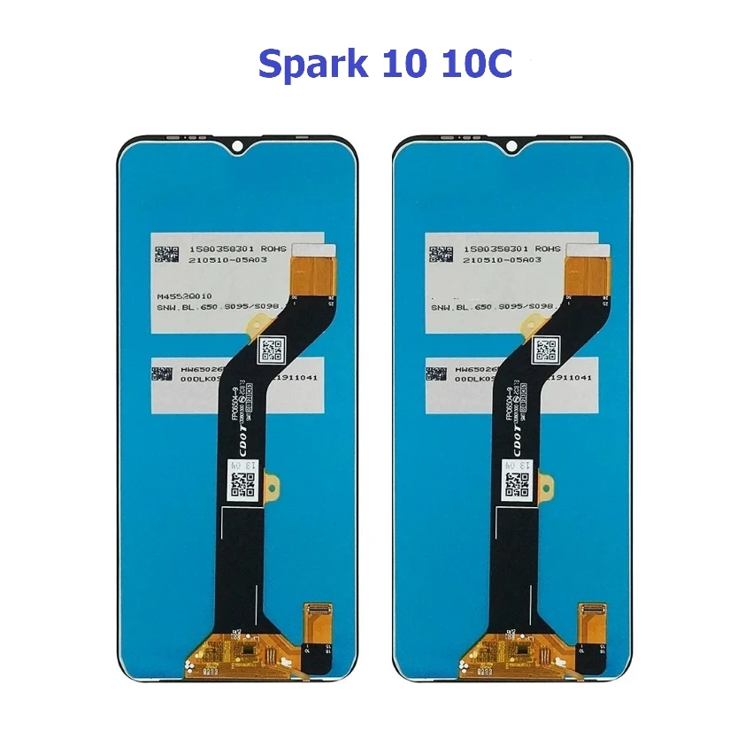 For Tecno Spark 10 KI5q / For Tecno Spark 10C KI5m LCD Display Touch Screen Digitizer Panel Assembly Replacement