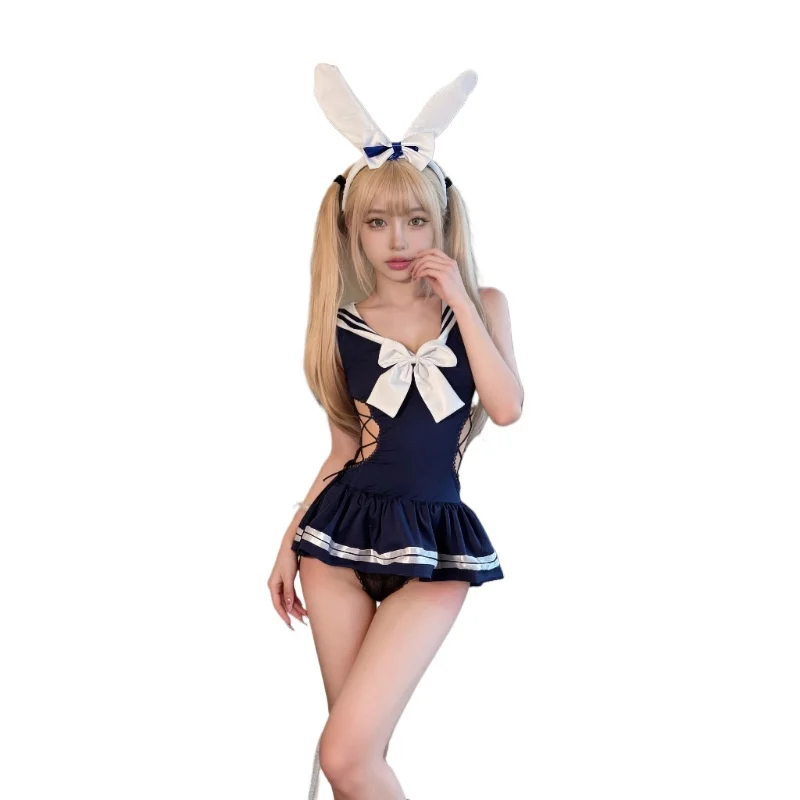 Sexy JK Uniform Maid School Uniform Bunny Girl Underwear Adult Entertainment Cosplay Anime Role-playing Set Nightclub Bar Outfit