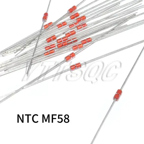 20 ชิ้น MF58 3950 ตัวต้านทานความร้อนแบบ NTC B 5% 1K 2K 3K 5K 10K 15K 20K 30K 40K 47K 50K 100K 150K 200K 500K 1M โอห์ม เซ็นเซอร์วัดอุณหภูมิ