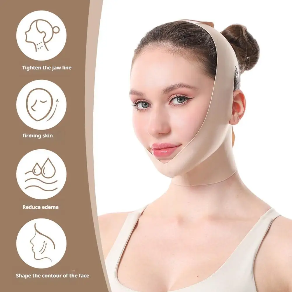 الوجه الخامس المشكل الوجه التخسيس ضمادة الاسترخاء رفع حزام شكل رفع تقليل الذقن المزدوجة الوجه ترقق الفرقة تدليك رائجة البيع #4