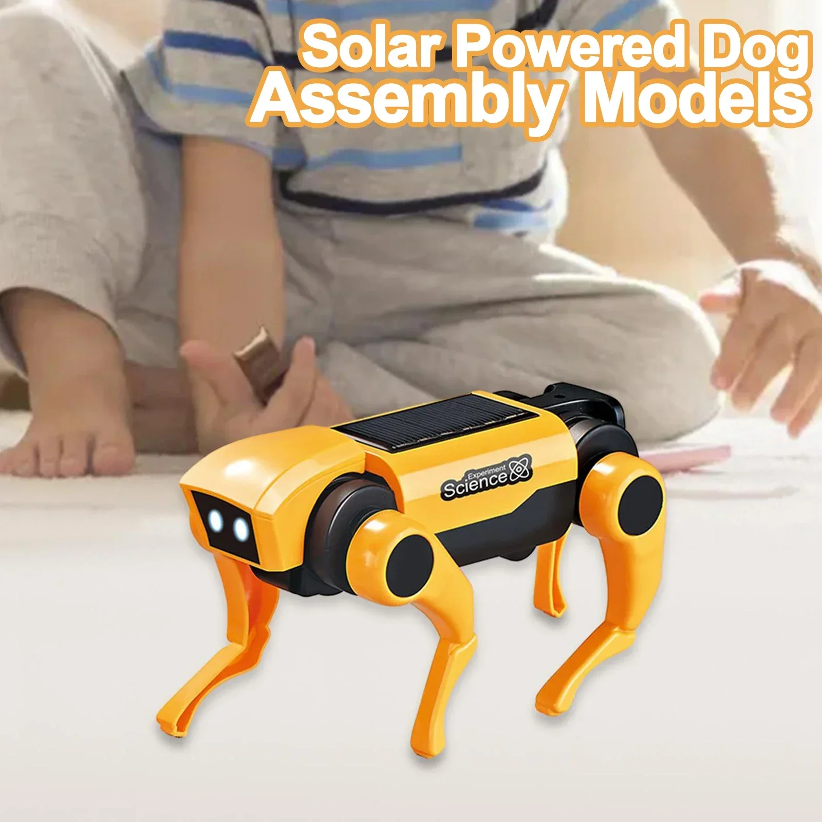 2 In 1 Solar Robot Dog Puppy Cat Science Experiment Diy Assembly Learning Education Robots Technological Gadgets Kit for Kids