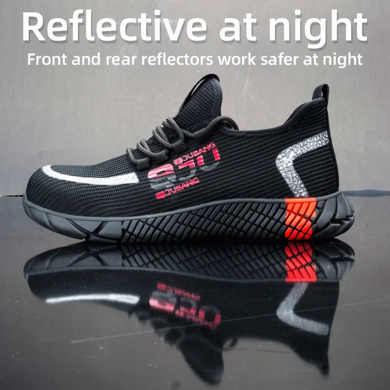 Men's Anti-smashing Anti-puncture Light Work Breathable Work Shoes Protective Shoes One Piece Dropshipping