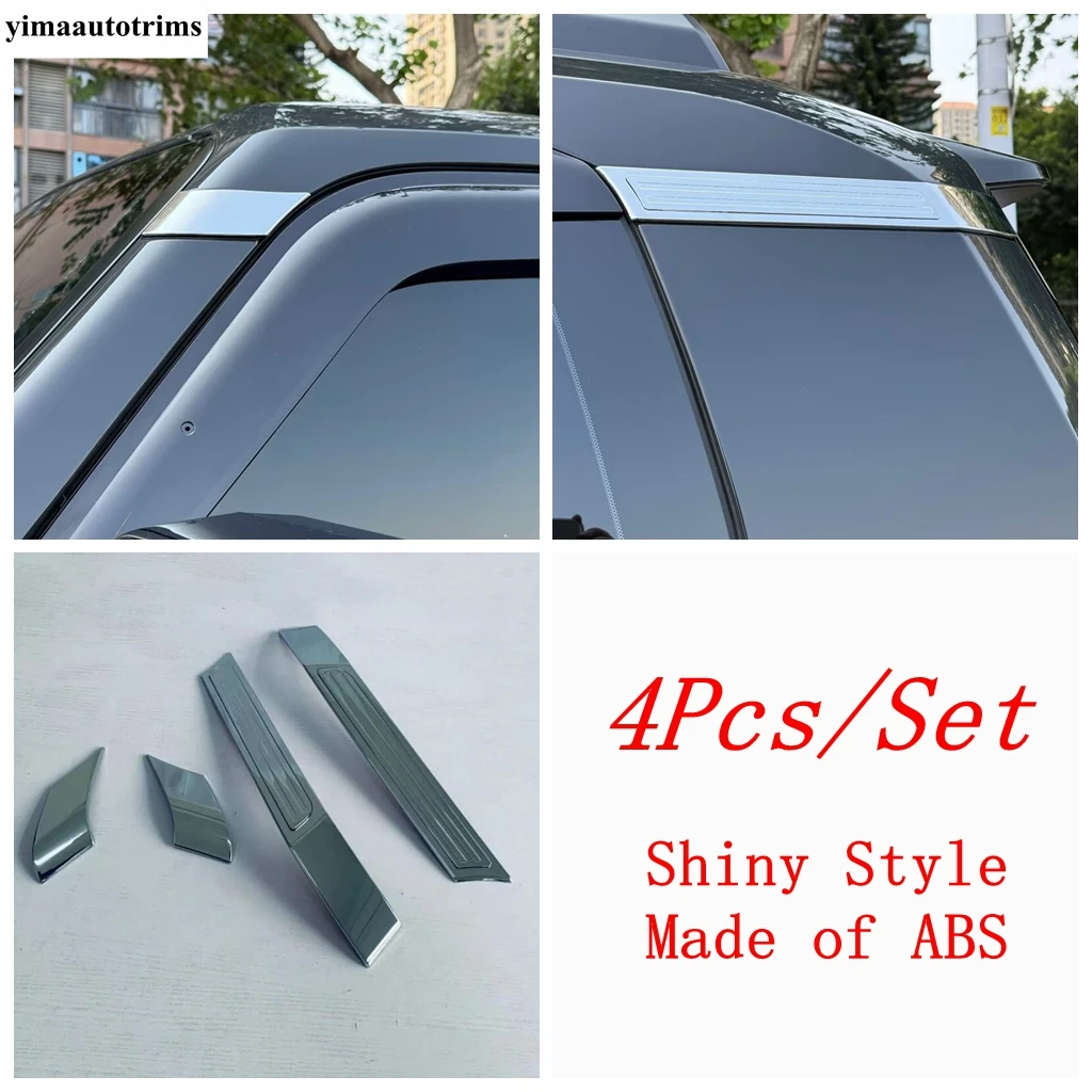 Car A C Pillar Window Posts Panel Sequins Cover Trim ABS Chrome Accessories For Toyota Land Cruiser Prado 250 LC250 2024 2025