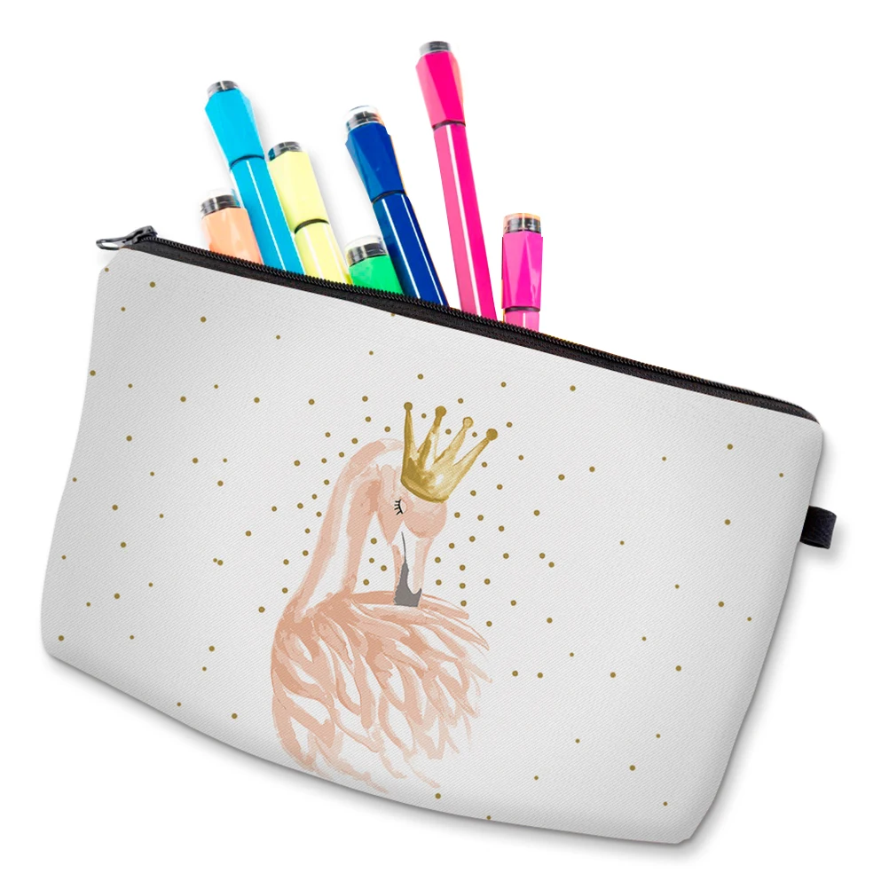 

1Pc Premium Flamingo Makeup Bag Zipper Pouch Travel Cosmetic Purse for Women Girls Ladies