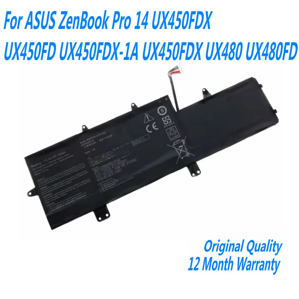 

New C41N1804 0B200-02980100 Laptop Battery For Asus ZenBook Pro 14 UX450FDX UX450FD UX450FDX-1A UX450FDX UX480 UX480FD 70WH