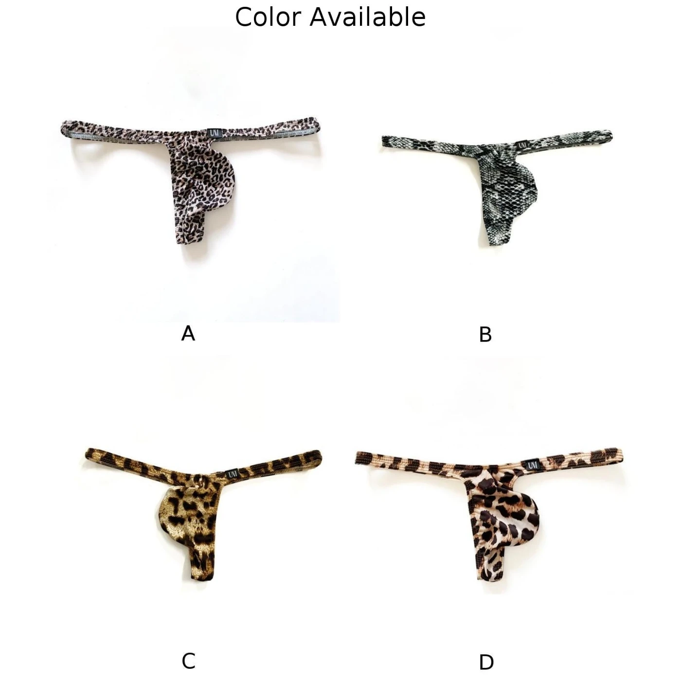 Underpant Pantys اللباس الداخلي سيور رجل ملخصات العصرية ليوبارد طباعة ملابس داخلية للرجال تنفس منخفضة الخصر ثونغ ملخصات #5