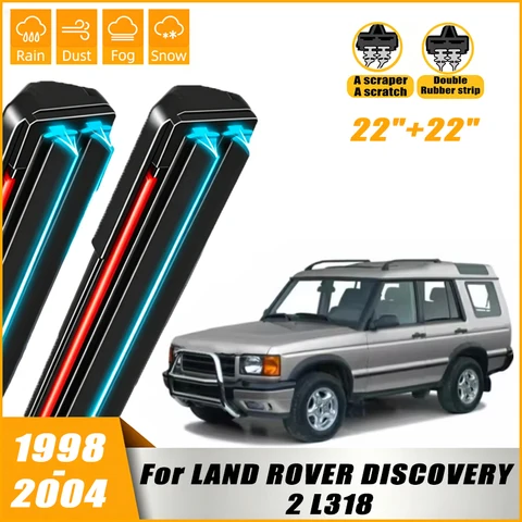 2 шт. передних щеток стеклоочистителя для LAND ROVER DISCOVERY 2 L318 1998-2004, щетки для очистки окон от дождя 22"+22
